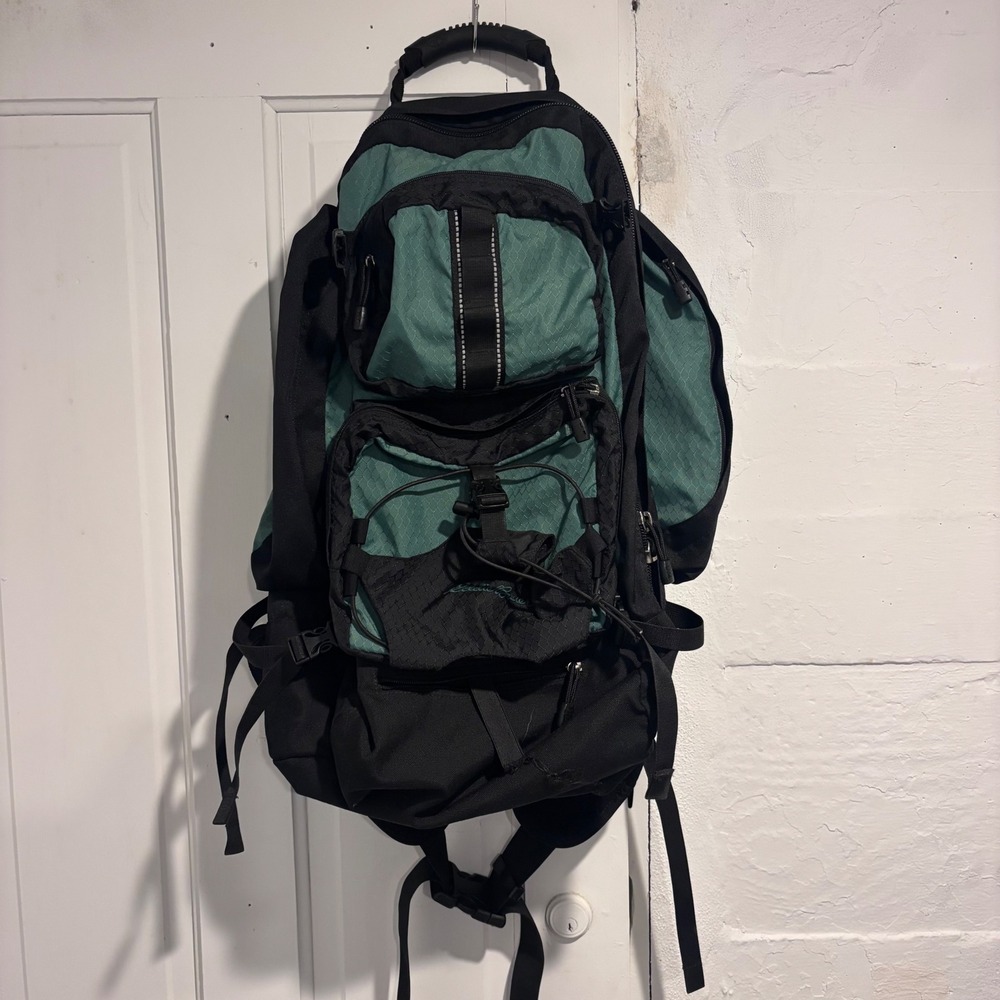 Eddie Bauer Hiking Internal Frame Backpack  Large Green Black  Technical Pack